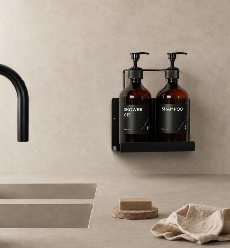 Sistema di supporto per bottiglie minimaliste per hotel - Sistema di supporto per bottiglie minimaliste per hotel